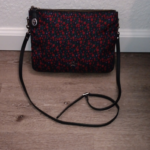 Coach Preloved Ranch Floral Black and Red Crossbody Bag - Picture 15 of 16